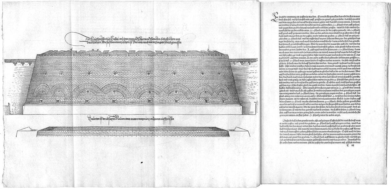 Albrecht Dürer, Etliche underricht, zu befestigung der Stett, Schloß, und Flecken, (Gedruckt zu Nürenberg, 1527).