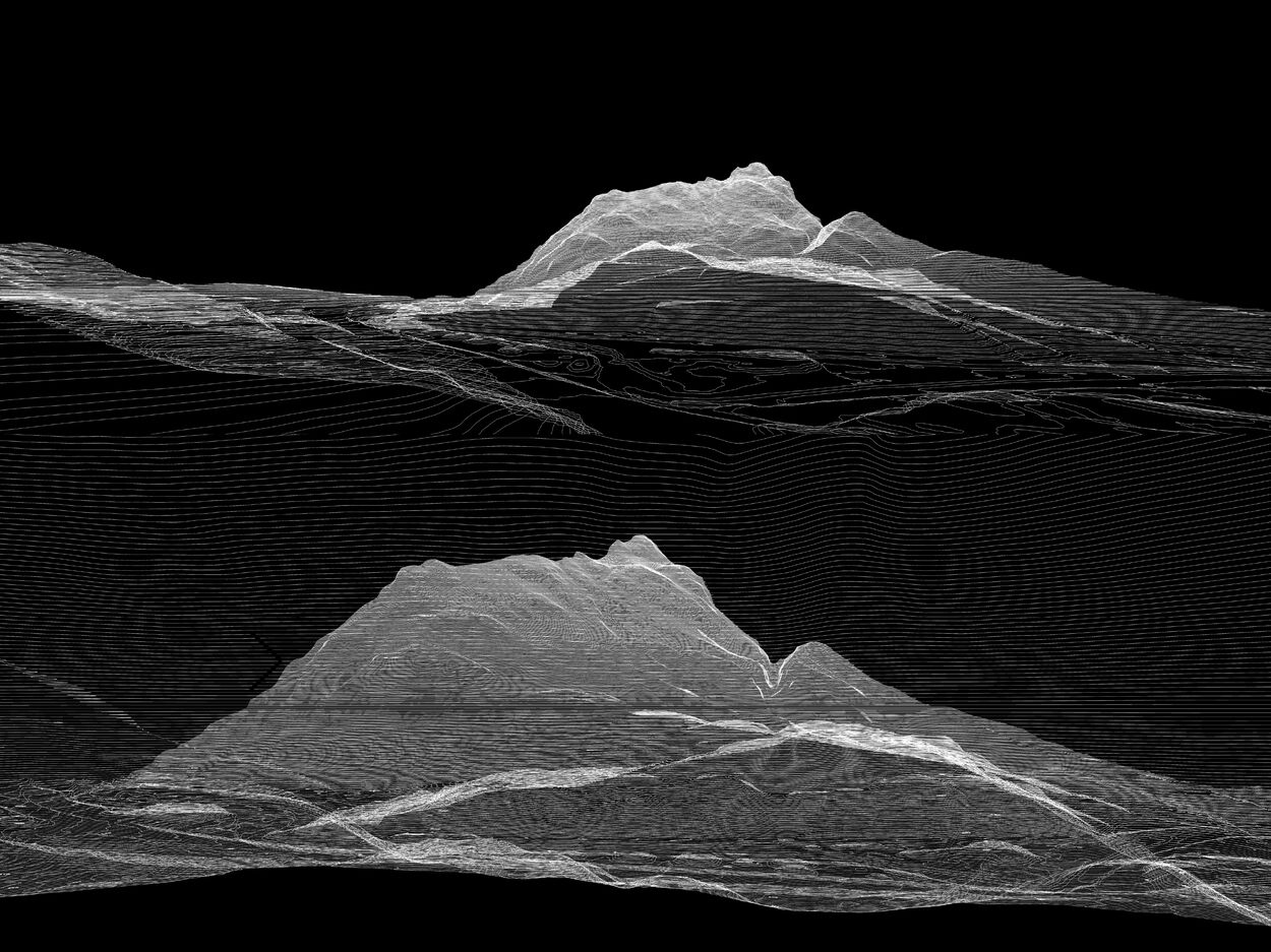 Sigirino monumental artificial mountain, 2020. Drawings by Chiara Pradel