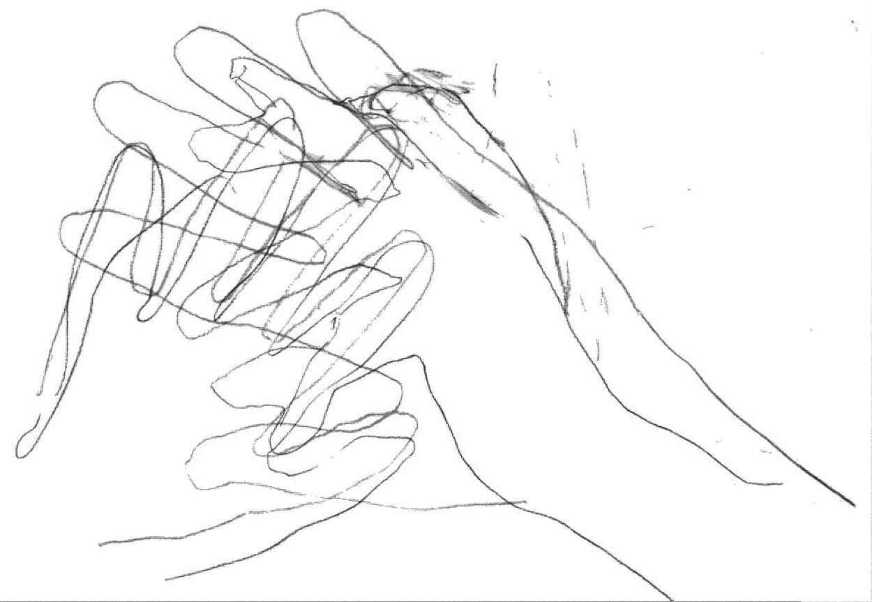 Sketch, Hands, Tod Williams &amp; Billie Tsien. “Our work is not just made from our hands as designers, but the many hands that bring a project to life.”