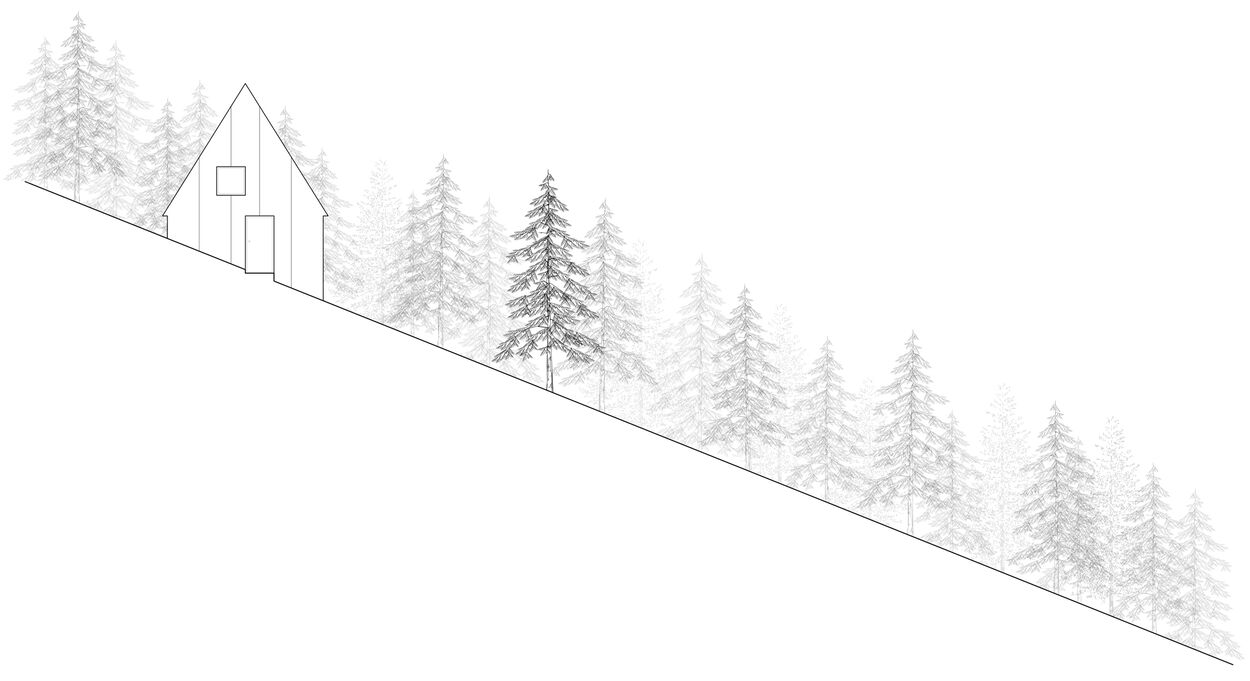 House in Tateshina, entrance elevation