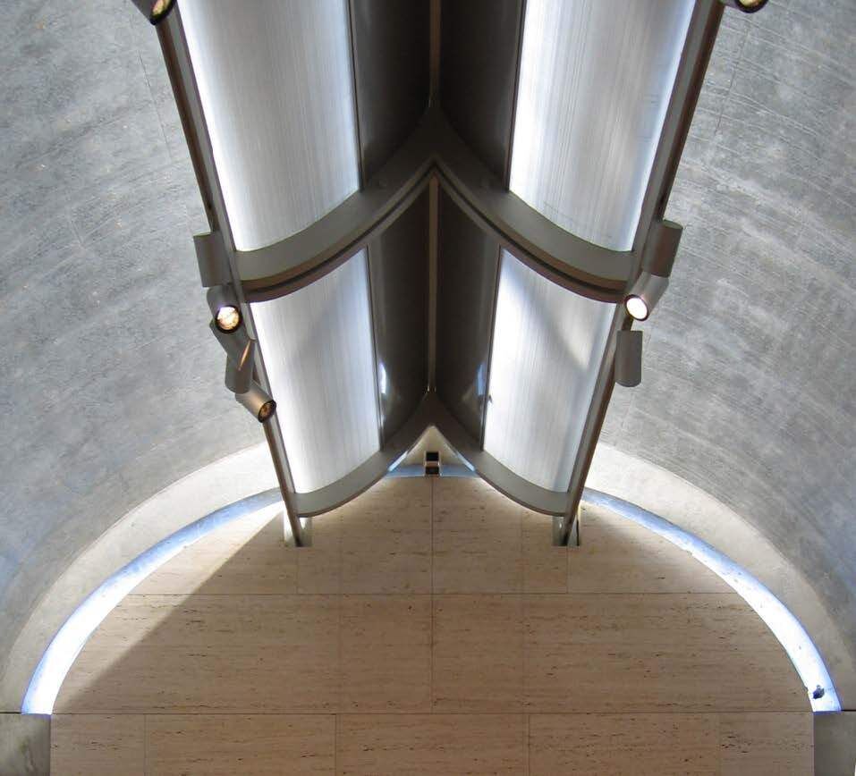 Interior Elevation – tapering lunette – Kimbell Art Museum