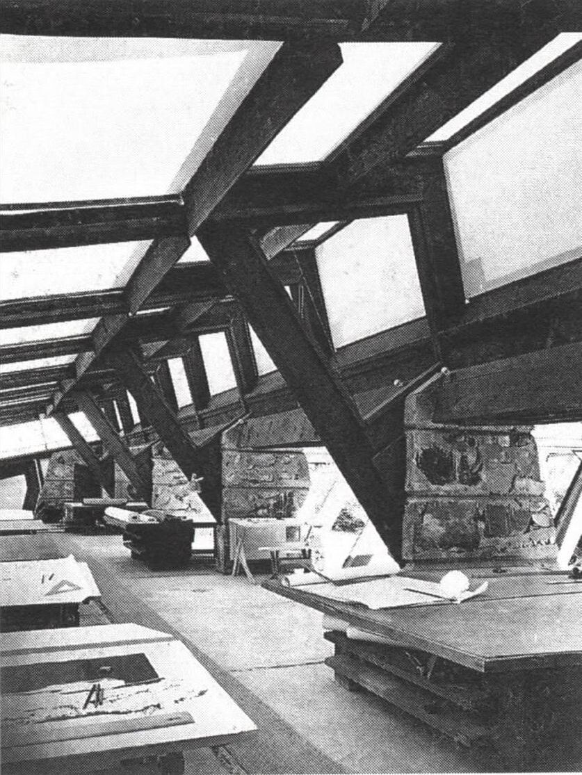 Interior of Taliesin West, Scottsdale, Arizona, 1937, Frank Lloyd Wright, architect. Photograph copyright FLW Archives.