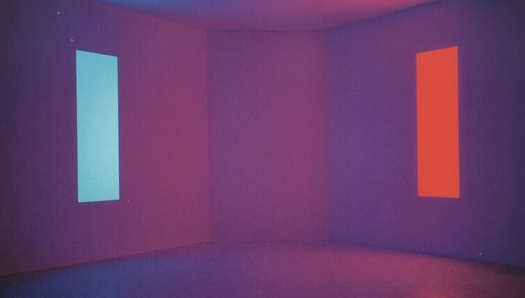 James Turrell, Stuck Red and Stuck Blue, 1970