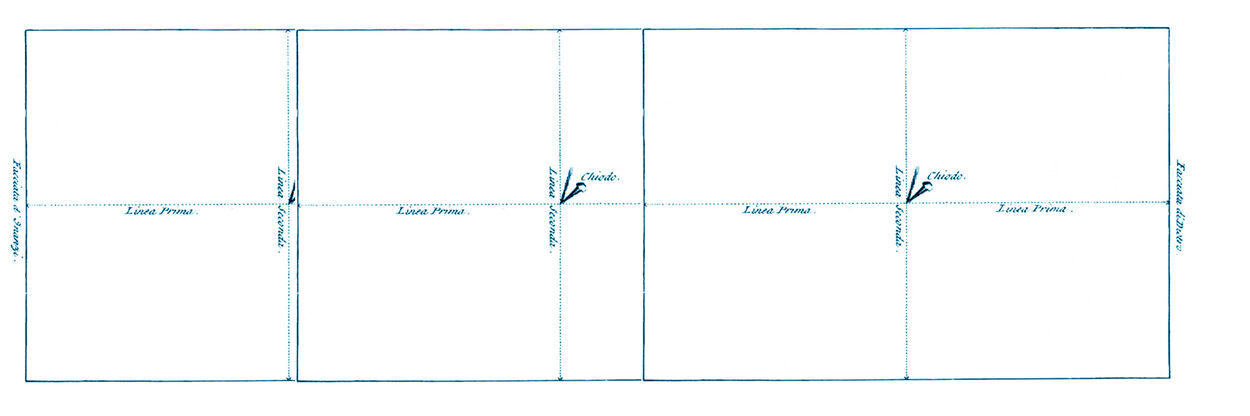 Lineamenta liminal dynamics. Drawing collage in reference to Alberti (1755) Ten Books of Architecture