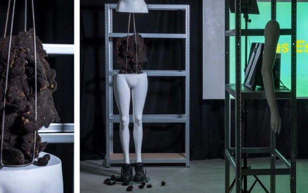 ‘Las Estiradas’ (the streched woman) by Denisse Vega de Santiago, 2021, MA thesis at MIARD, installed at the exhibition ‘The In-Between’ at Hofbogen Rotterdam, with Curator and project manager Sharmyn Cruz Rivera and Zoraïma Hupkes, graduation committee Golnar Abbasi, Ephraim Joris, Natasha Marie Llorens, Federico Martelli and Alex Augusto Suárez. Photo’s by the author.