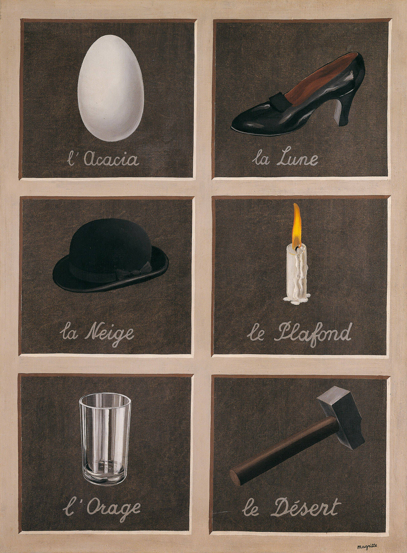 René Magritte, The Key to Dreams (1930), Oil on canvas, 81 x 60 cm. Private Collection