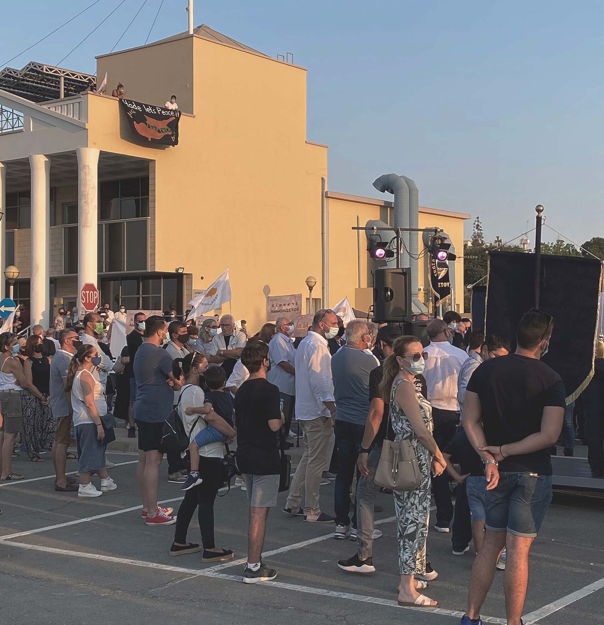 From a protest on the buffer zone after Varosha’s reopening, July 2020.
