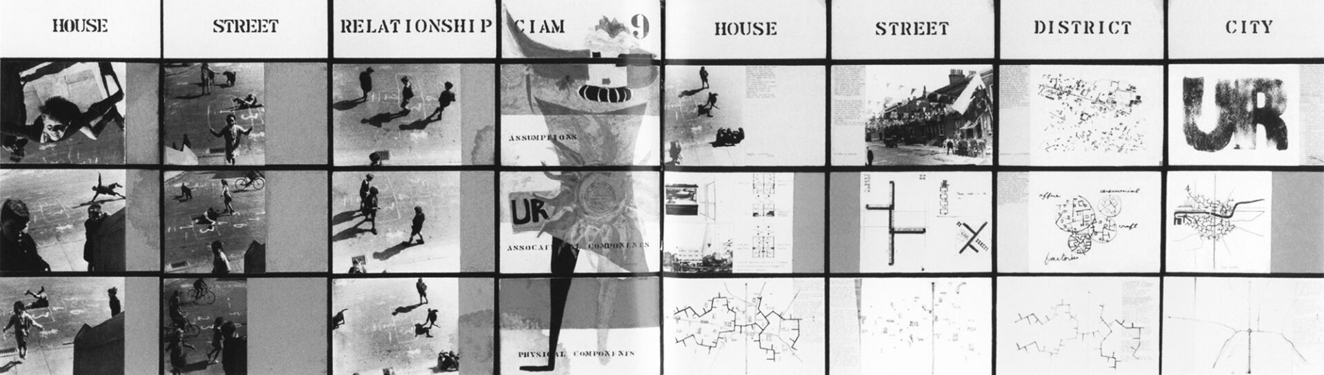 Alison and Peter Smithson, “Urban Redentification” grid, presented at CIAM 9, 1953 (Architectural Design, 1955)