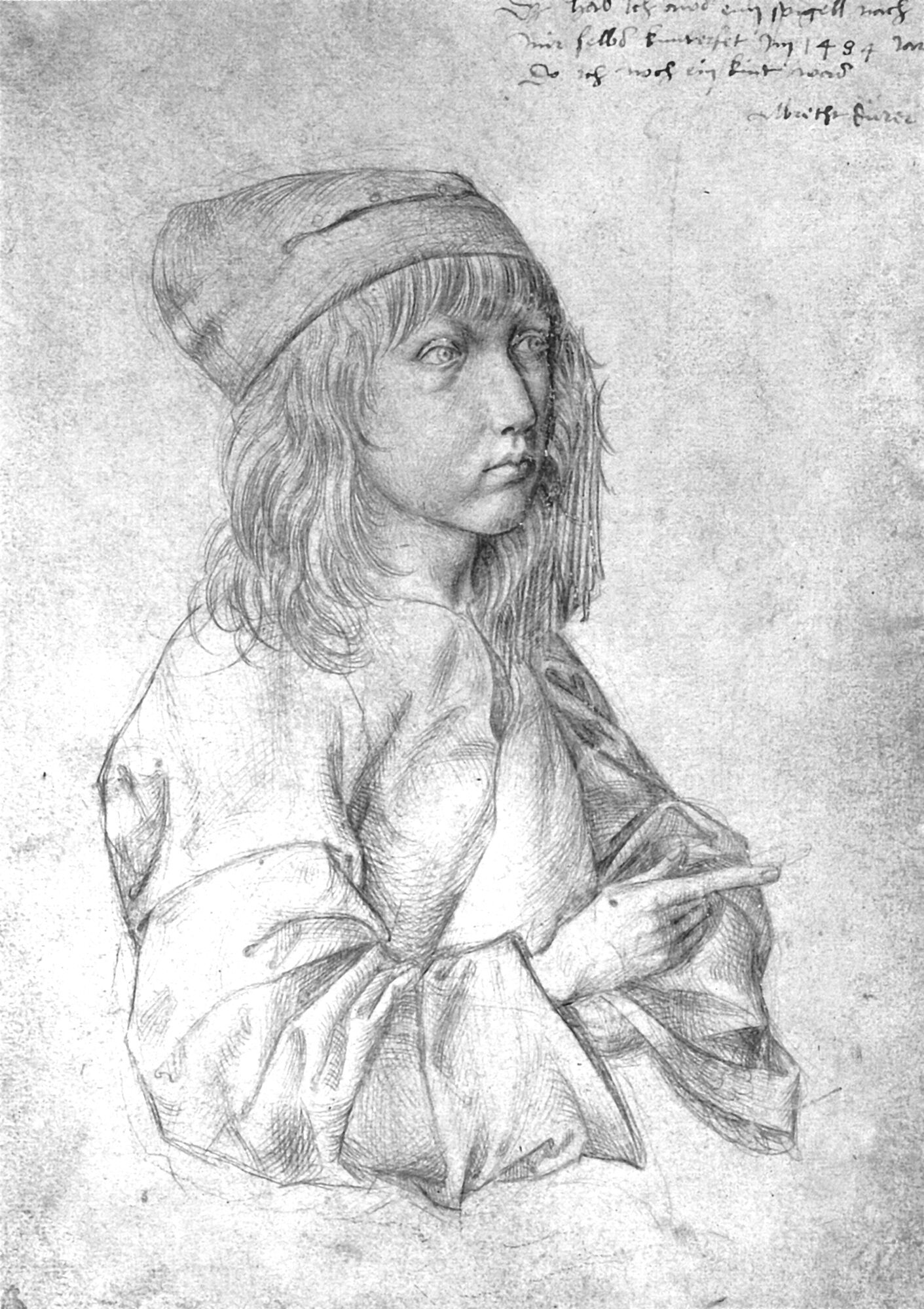 Albrecht Dürer, Self-portrait, 1484. Vienna, Graphische Sammlung
