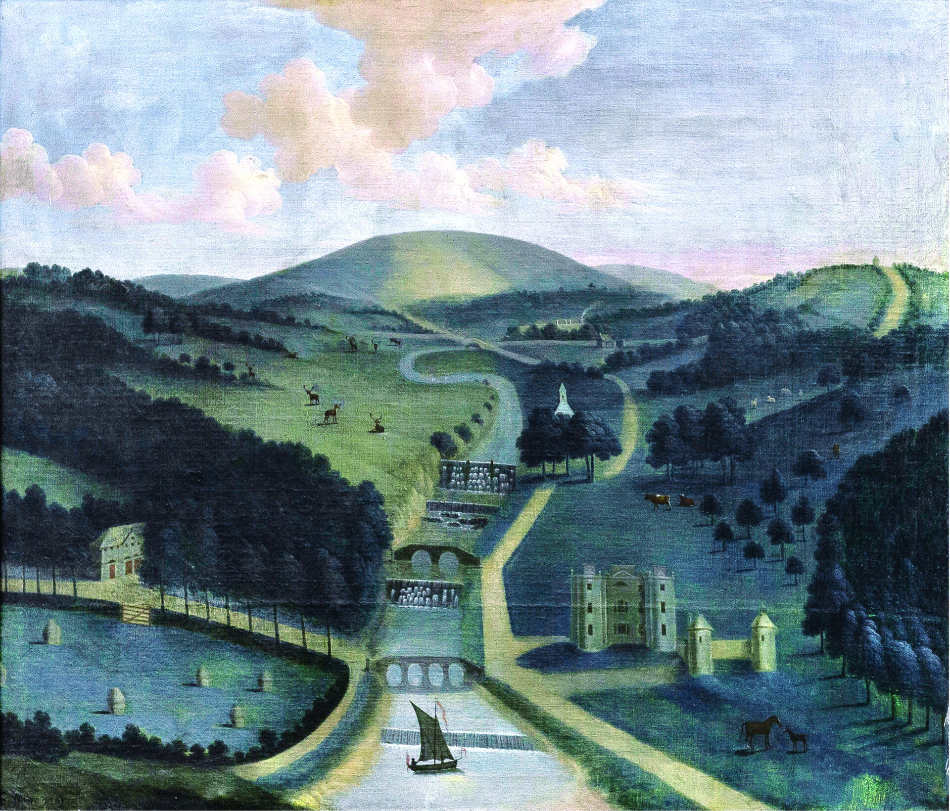 “Views of Westport House” by George Moore. From left to right: West View and East View.

Both images courtesy of Siobhan Sexton Mayo County Council with the consent of Lady Sheelyn Browne.