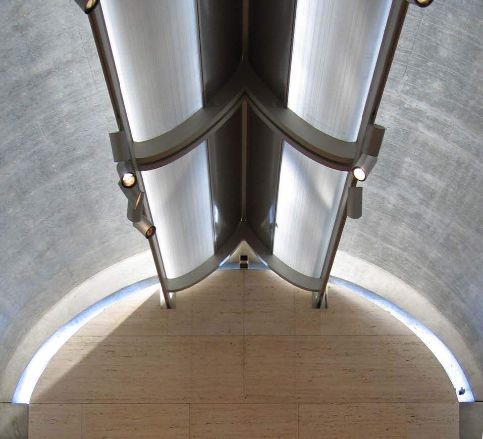 Interior Elevation – tapering lunette – Kimbell Art Museum