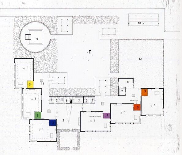 Aldo van Eyck, ground floor plan, Primary School at Nagele, 1954-56