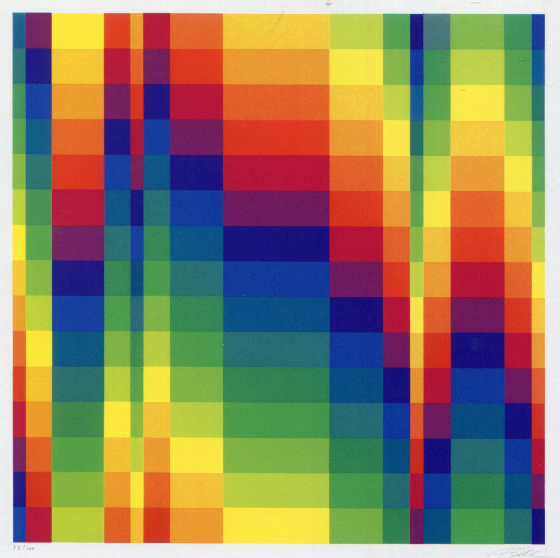 Richard Paul Lohse, Fifteen systematic sequences of colors, 1956