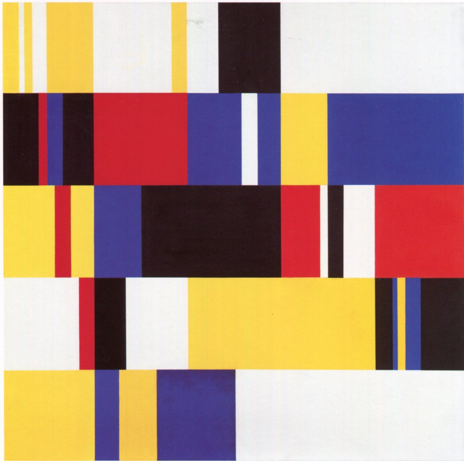 Richard Paul Lohse, Rhythmical system vertically divided, 1949-50