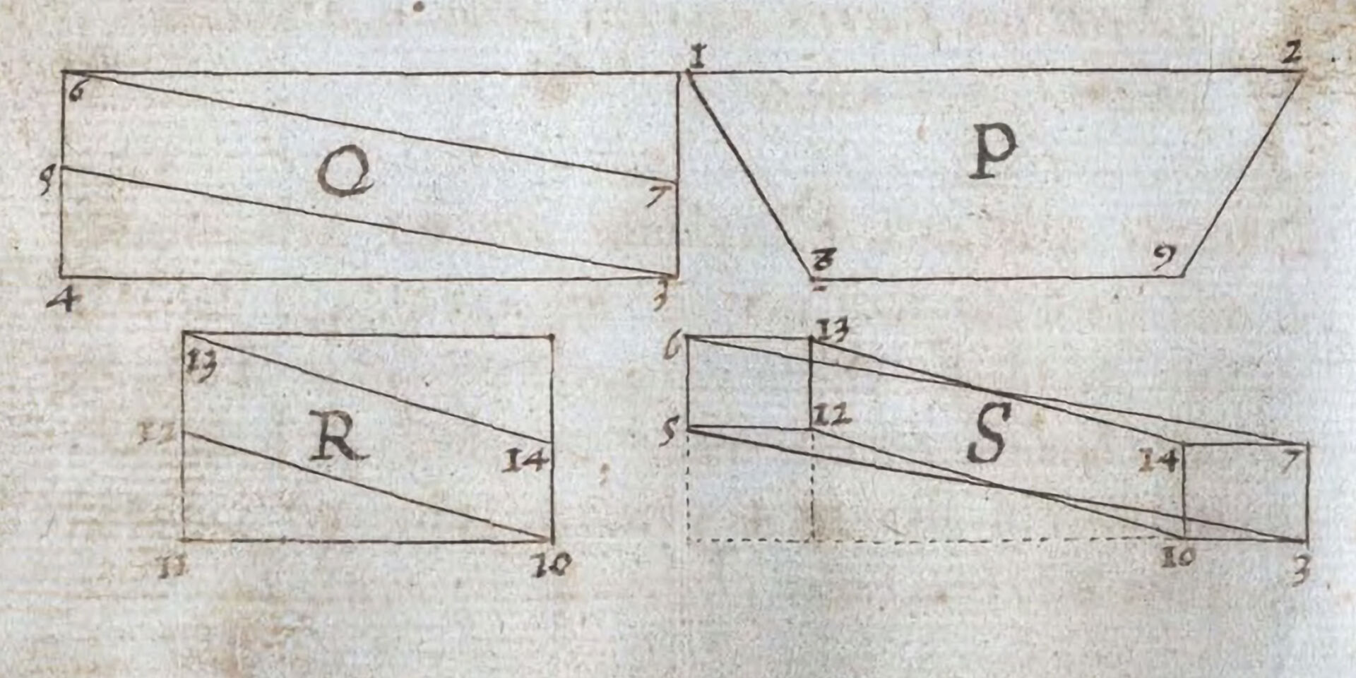 Ginés Martínez de Aranda, “Cerramientos y trazas de montea”, c. 1600. Diagram showing warped surfaces.