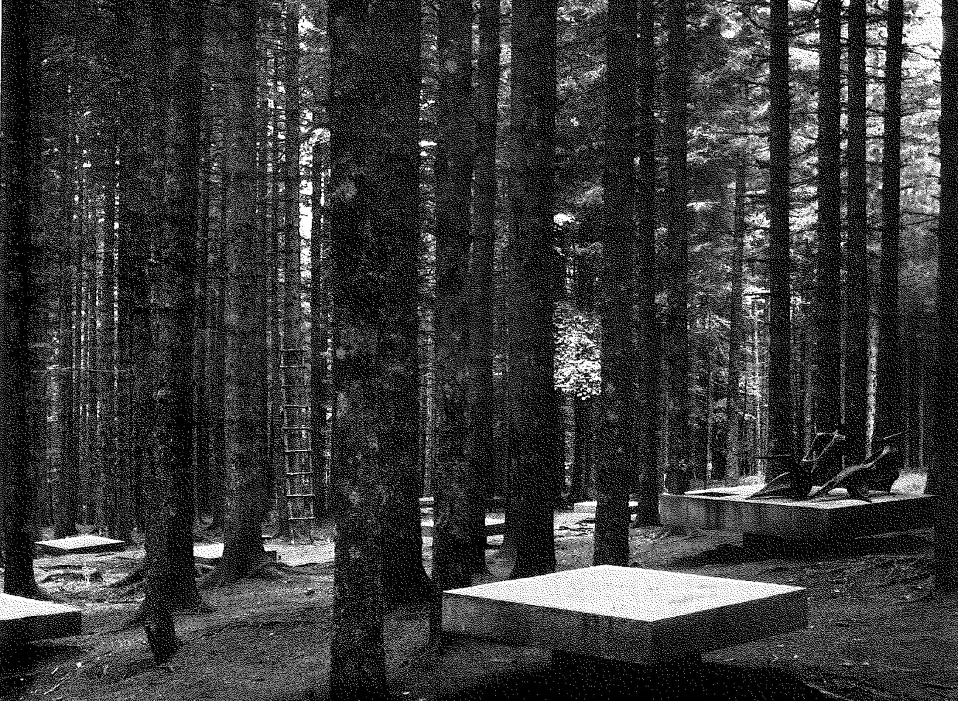 Monument to the Fallen Fighters of the Pohorje Battalion by Branko Kocmut, Slavko Tihec (1959), Slovenska Bistrica, today Slovenia. Source: Sinteza journal, 7, 1967 (photo by Jože Kovačič).