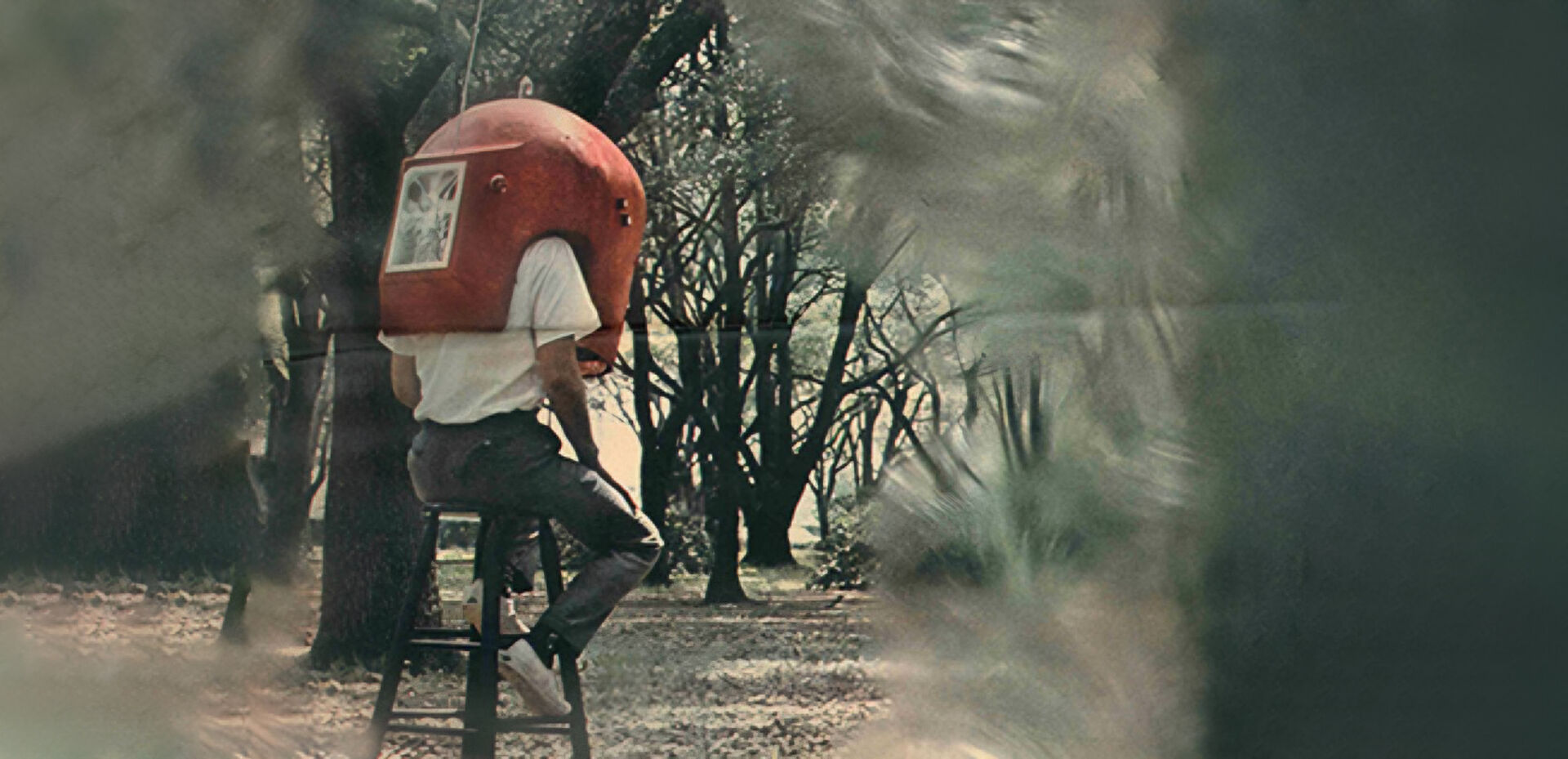 Charles Colbert, Shoulder Carrel, Rice Design Fete, June 1967, Houston. Courtesy of Rice University School of Architecture.